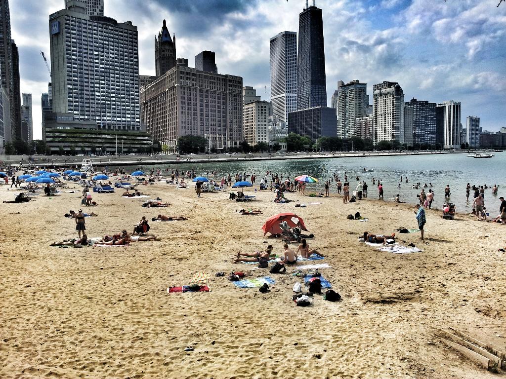 Ohio Street Beach in Chicago
