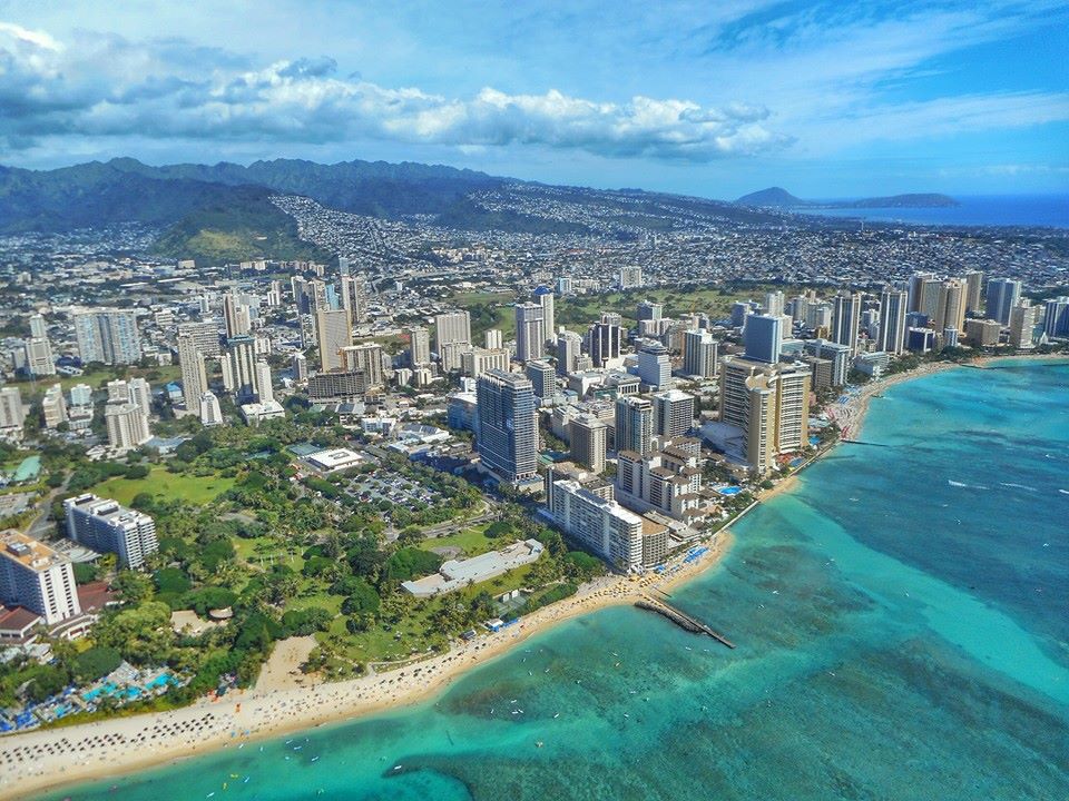 Honolulu from the sky